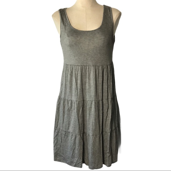 PINK ROSE lightweight heathered grey sleeveless L - Picture 1 of 8
